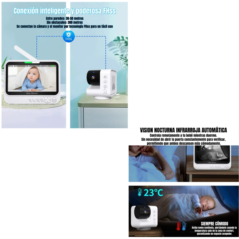 CAMARA MONITOR INTELIGENTE PREMIUM 7″1080P ABM790 LUBABYCAS - 5