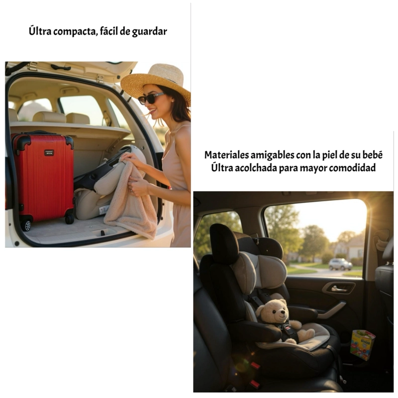 SILLA DE AUTO BUTACA 9-36KG 12 AÑOS GRIS RA-E LUBABYCAS - 8