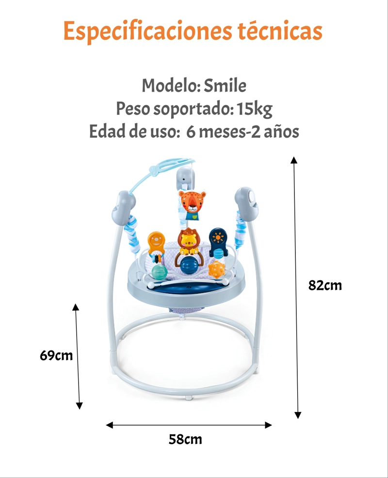 SALTARIN CENTRO DE ACTIVIDAD MUSICAL SMILE ROSADO LUBABYCAS - 8