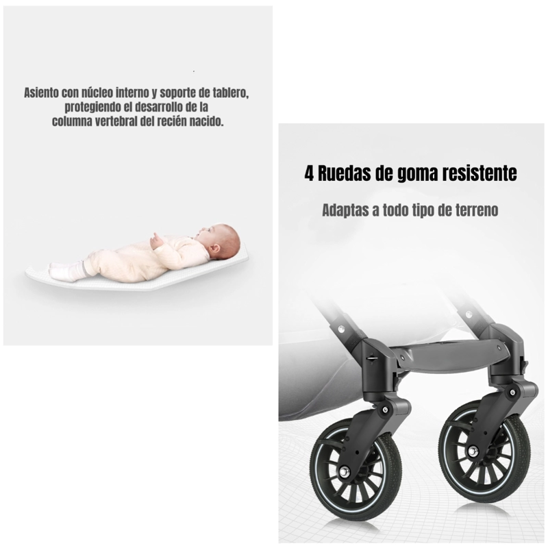 COCHE DE PASEO MALETA COMPACTO 0-3 AÑOS TOUR NEGRO LUBABYCAS - 5