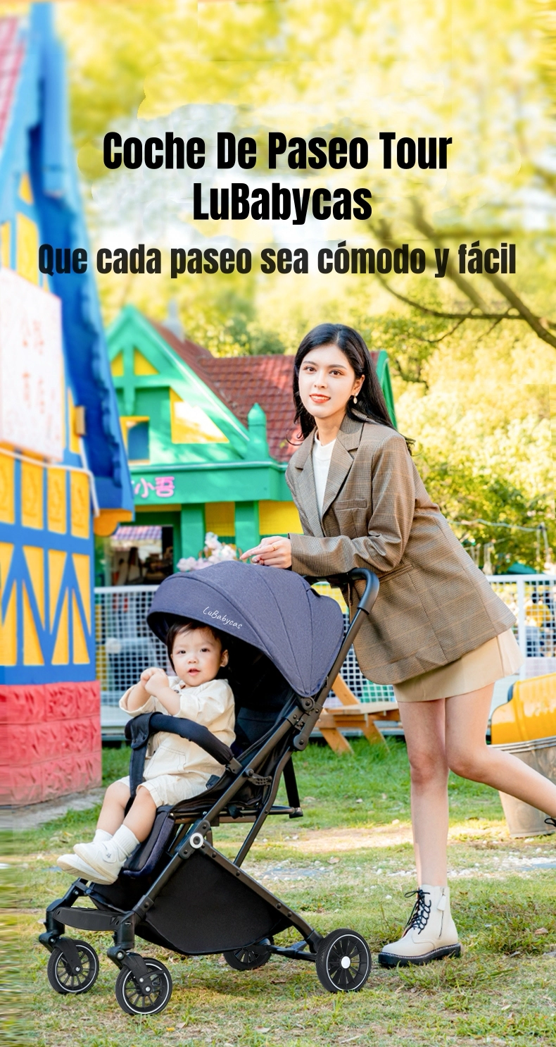 COCHE DE PASEO MALETA COMPACTO 0-3 AÑOS TOUR ROSA LUBABYCAS - 2