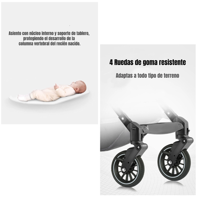 COCHE DE PASEO MALETA COMPACTO 0-3 AÑOS TOUR ROSA LUBABYCAS - 5