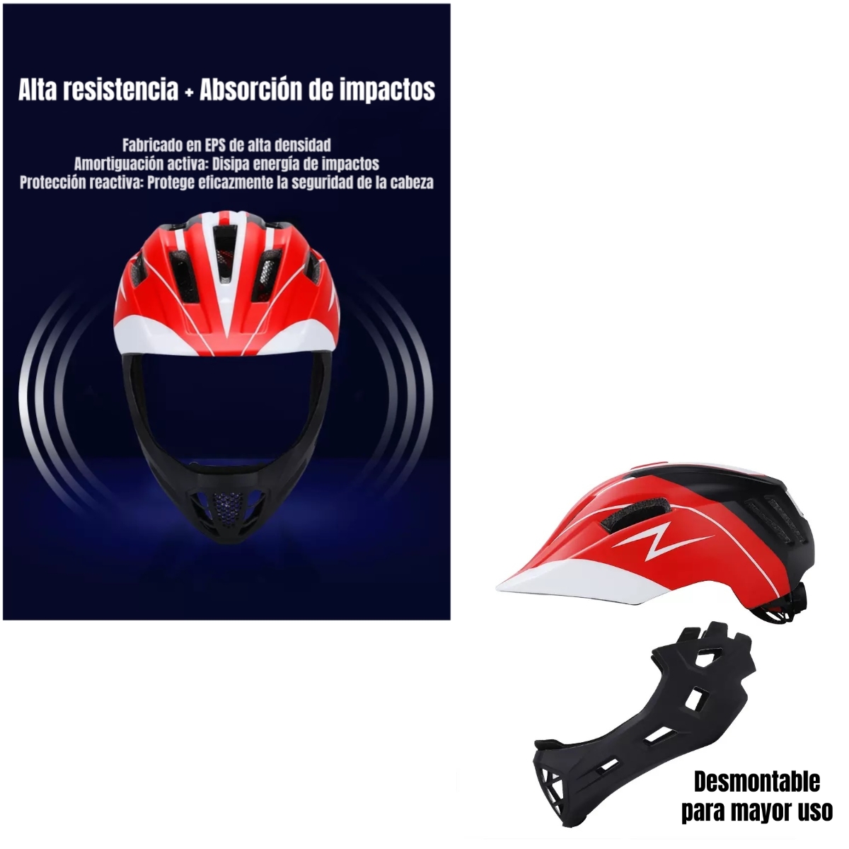 CASCO INTEGRAL INFANTIL BICI 2 EN 1 SLIGHT NEGRO LUBABYCAS - 5