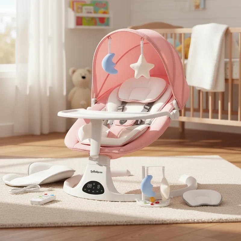 MECEDORA ELE CTRICA 2 EN 1 BLUETOOTH YOYA ROSADA LUBABYCAS - 1