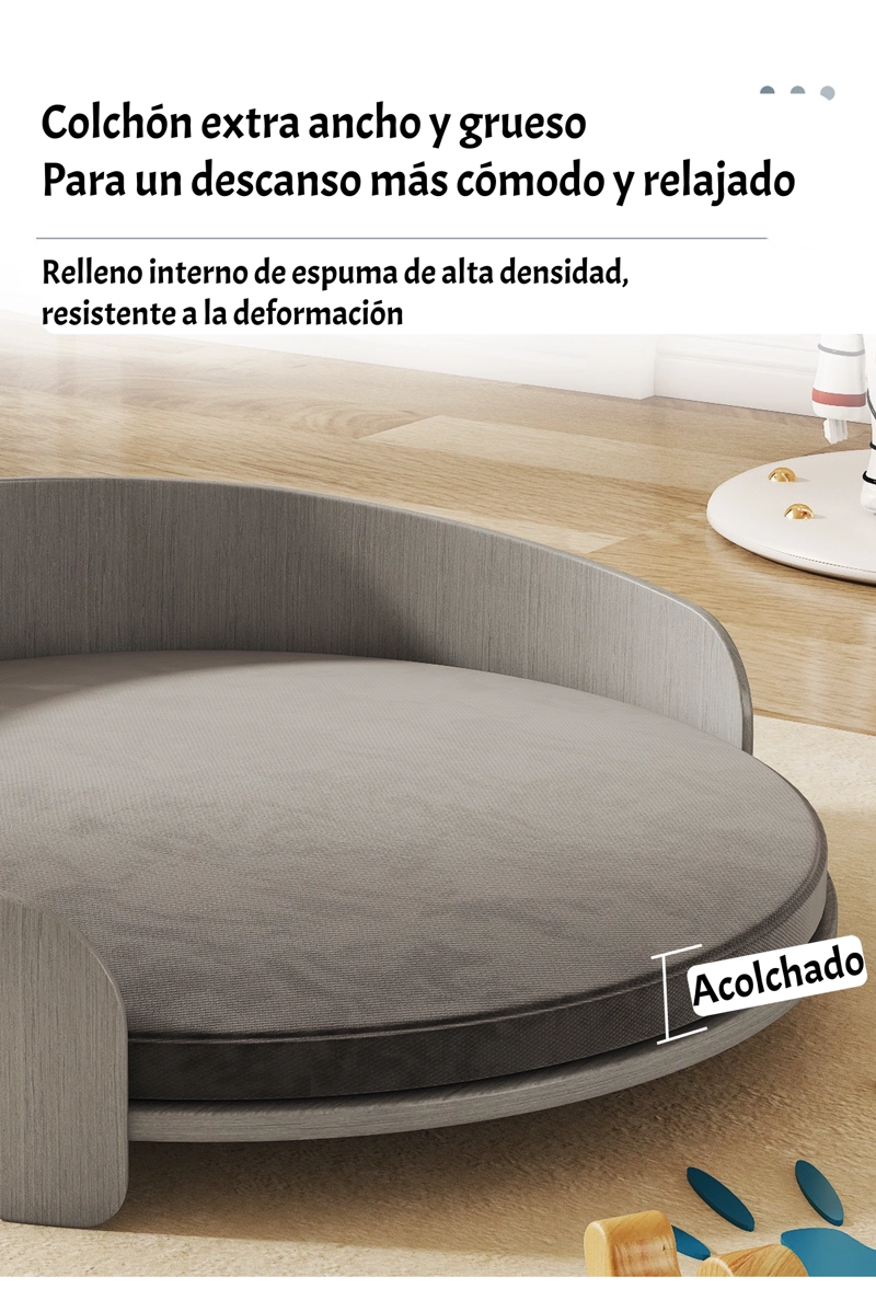 CAMA PARA MASCOTAS MADERA COLCHON 53X53CM AVEO BY LUBABYCAS - 5