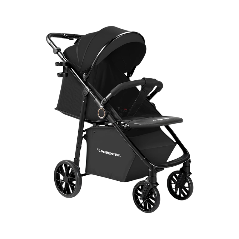 COCHE DE PASEO CON POSA VASO 4 AÑOS IRON NEGRO LUBABYCAS - 1