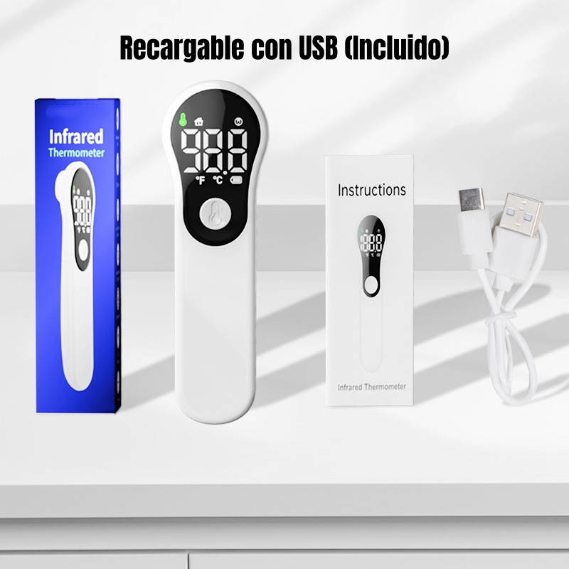 TERMOMETRO INFRARROJO DIGITAL RECARGABLE M6 BLANCO LUBABYCAS - 3