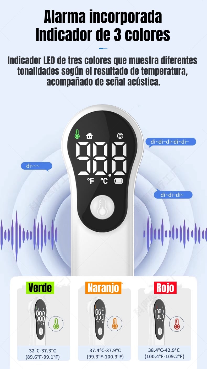 TERMOMETRO INFRARROJO DIGITAL RECARGABLE M6 BLANCO LUBABYCAS - 6