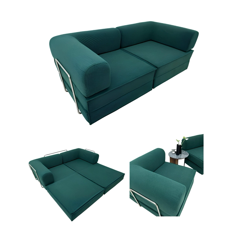 SILLON SOFA CAMA COMPRIMIDO COMBINABLE 203CM K17 VERDE - 1