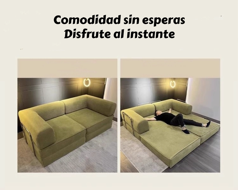 SILLON SOFA CAMA COMPRIMIDO COMBINABLE 203CM K17 VERDE - 5