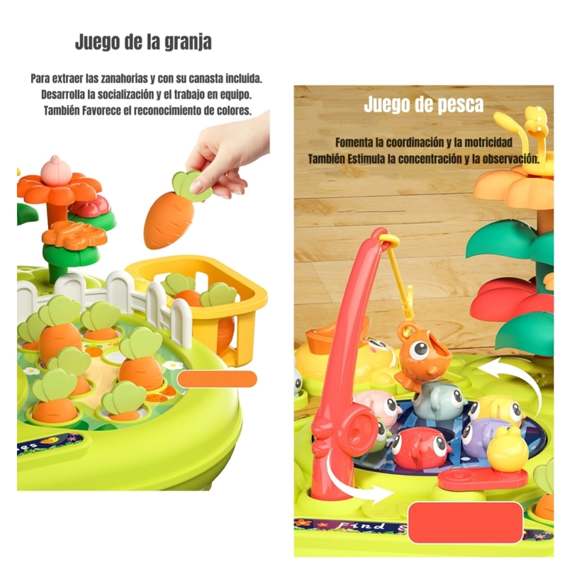 MESA DE ACTIVIDADES 9 JUEGOS GRANJA BY LUBABYCAS - 4