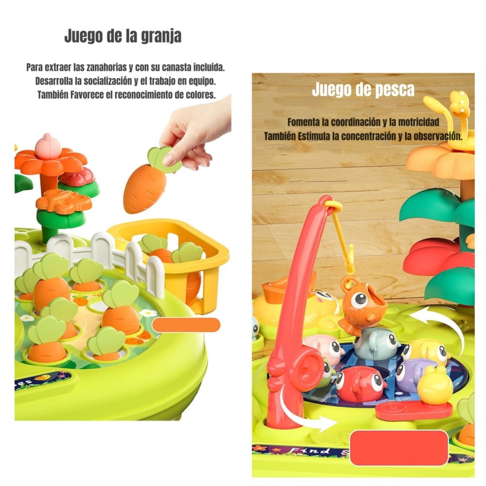 MESA DE ACTIVIDADES 9 JUEGOS GRANJA BY LUBABYCAS - 4