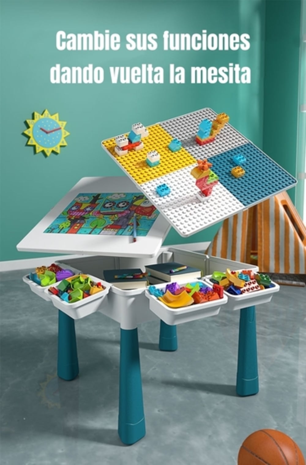 MESA DE BLOQUES 209 PIEZAS Y 1 SILLA BY LUBABYCAS - 7