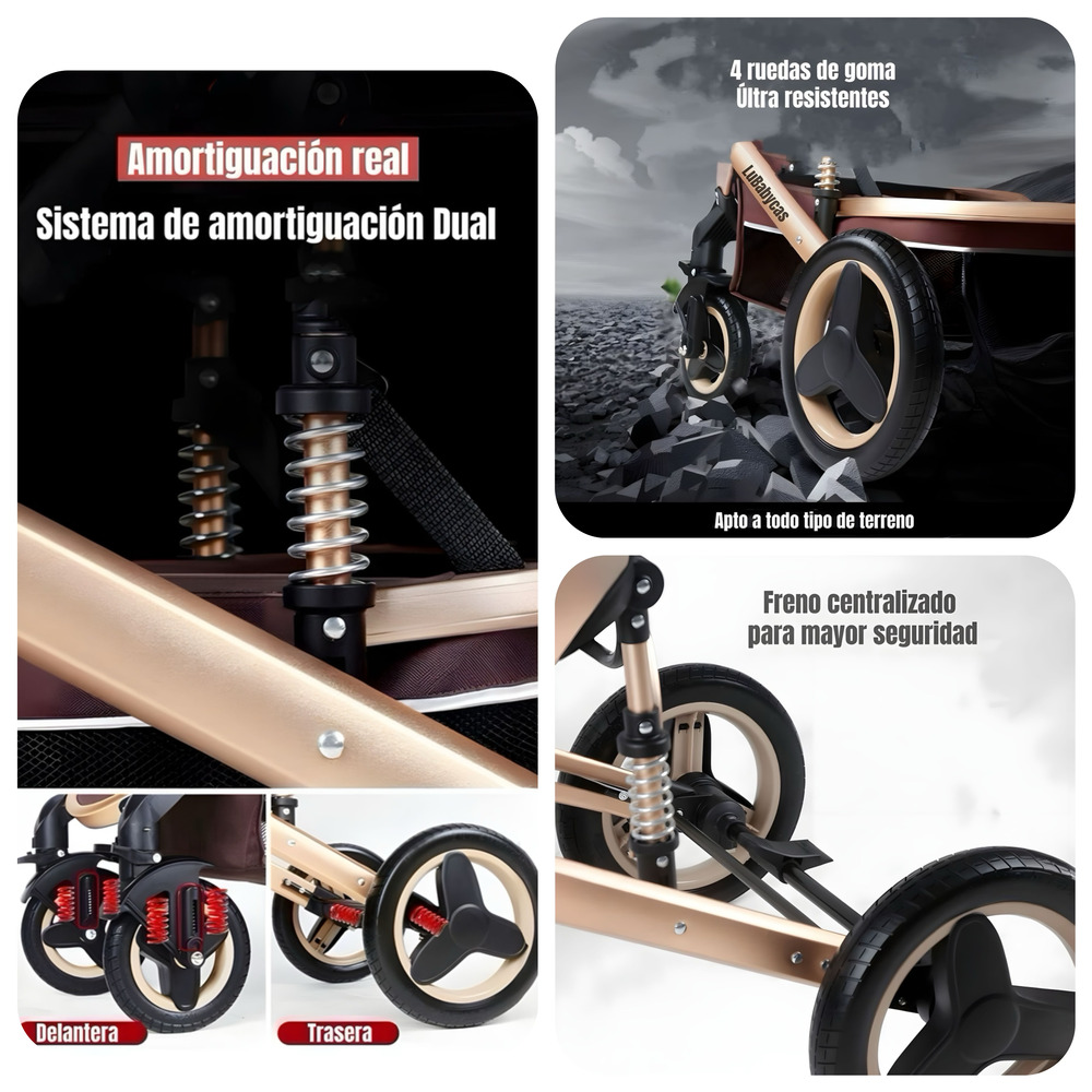 COCHE CUNA MOISE S CON ACCESORIOS LUBABYCAS NEGRO - 6