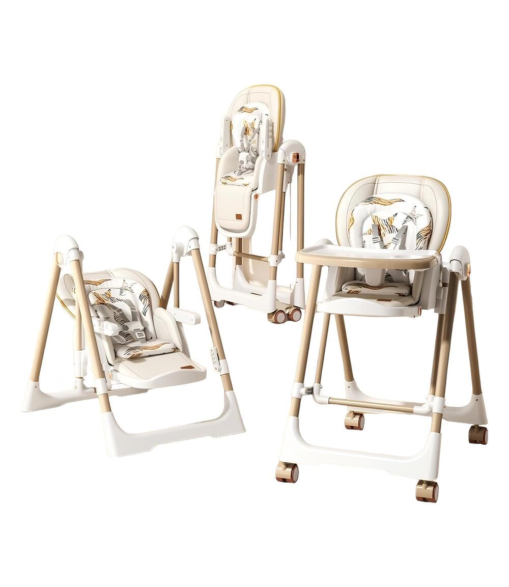 SILLA DE COMER COLUMPIO 2 EN 1 LUBABYCAS BLANCA - 1