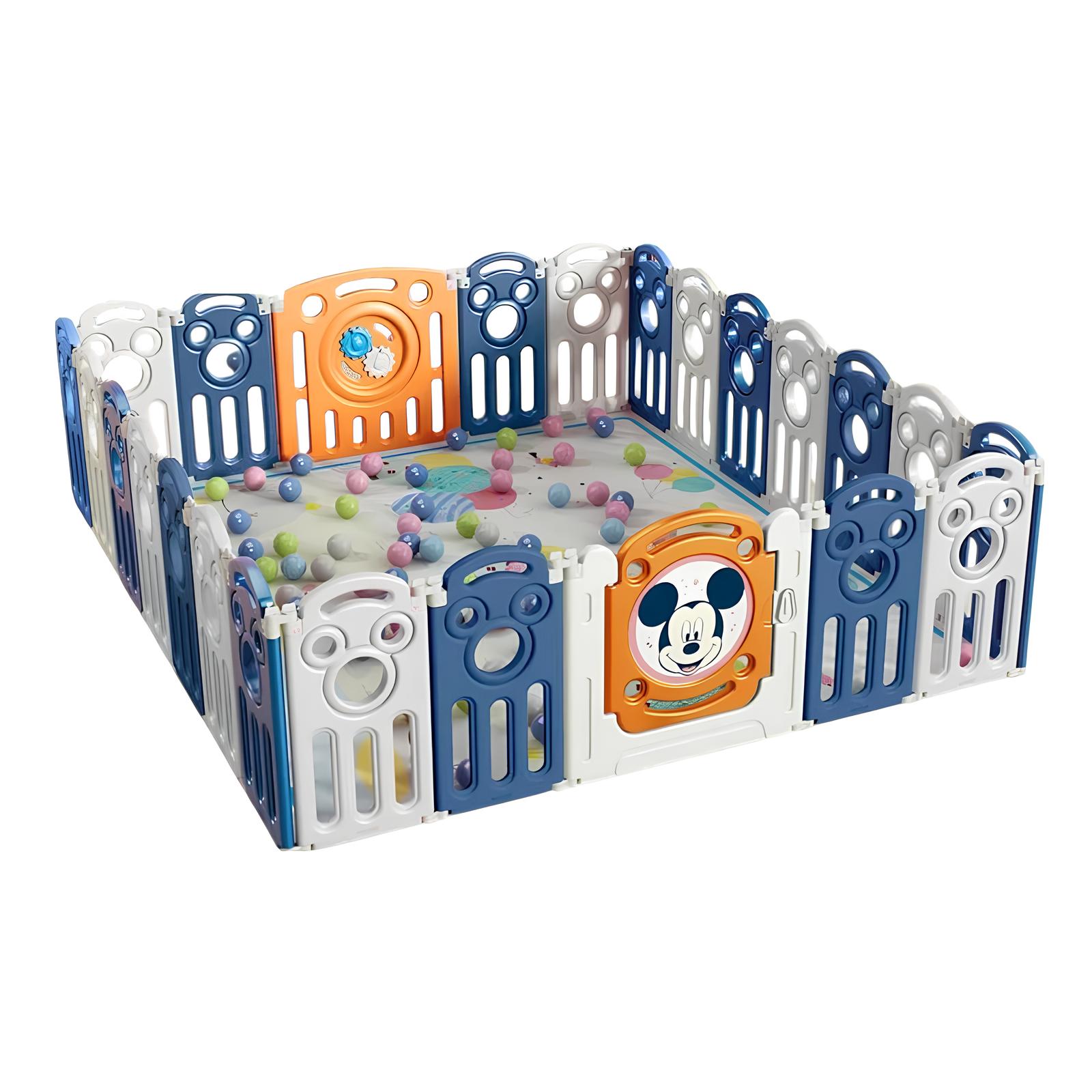 CORRAL BEBE 1.8*2.1M NARANJO CON ALFOMBRA LUBABYCAS - 1