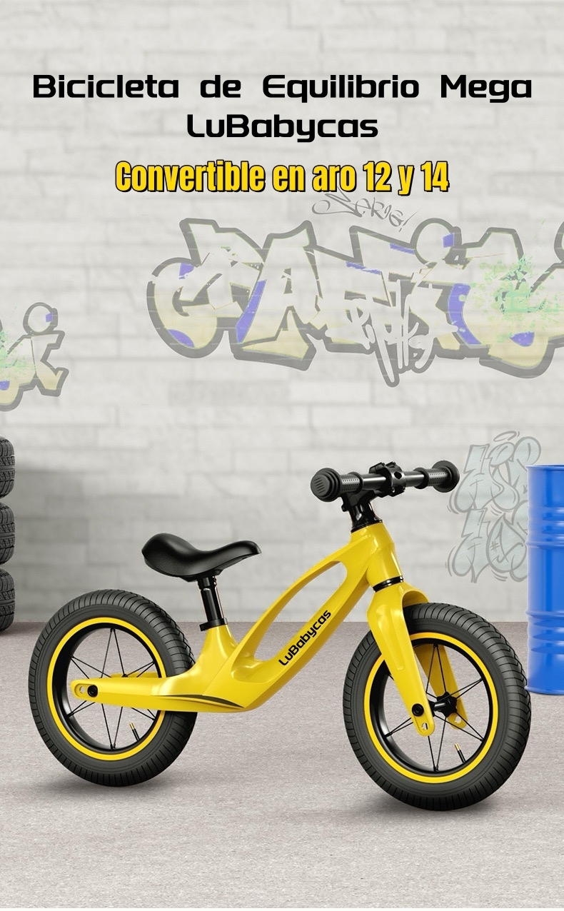 BICICLETA DE EQUILIBRIO CONVERTIBLE ARO 12 Y 14 ROSADA - 2
