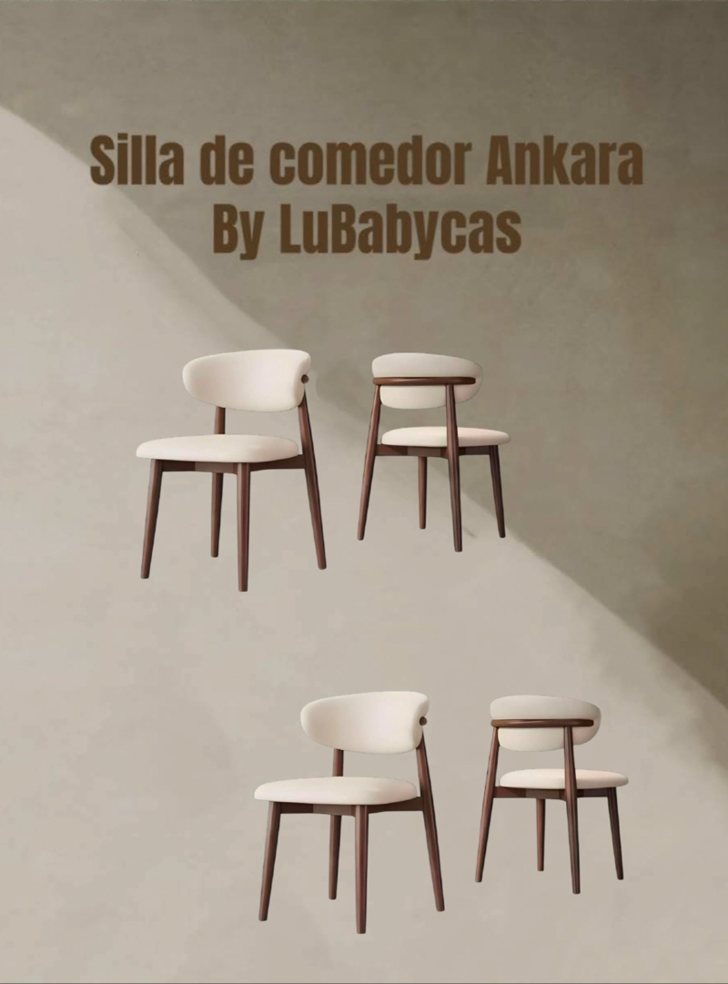 PACK 4 SILLAS DE COMEDOR MADERA CAFE  ANKARA - 2