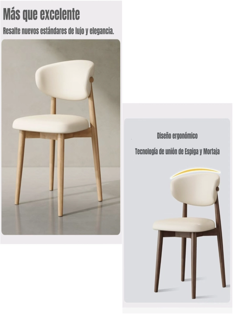 PACK 4 SILLAS DE COMEDOR MADERA CAFE  ANKARA - 6