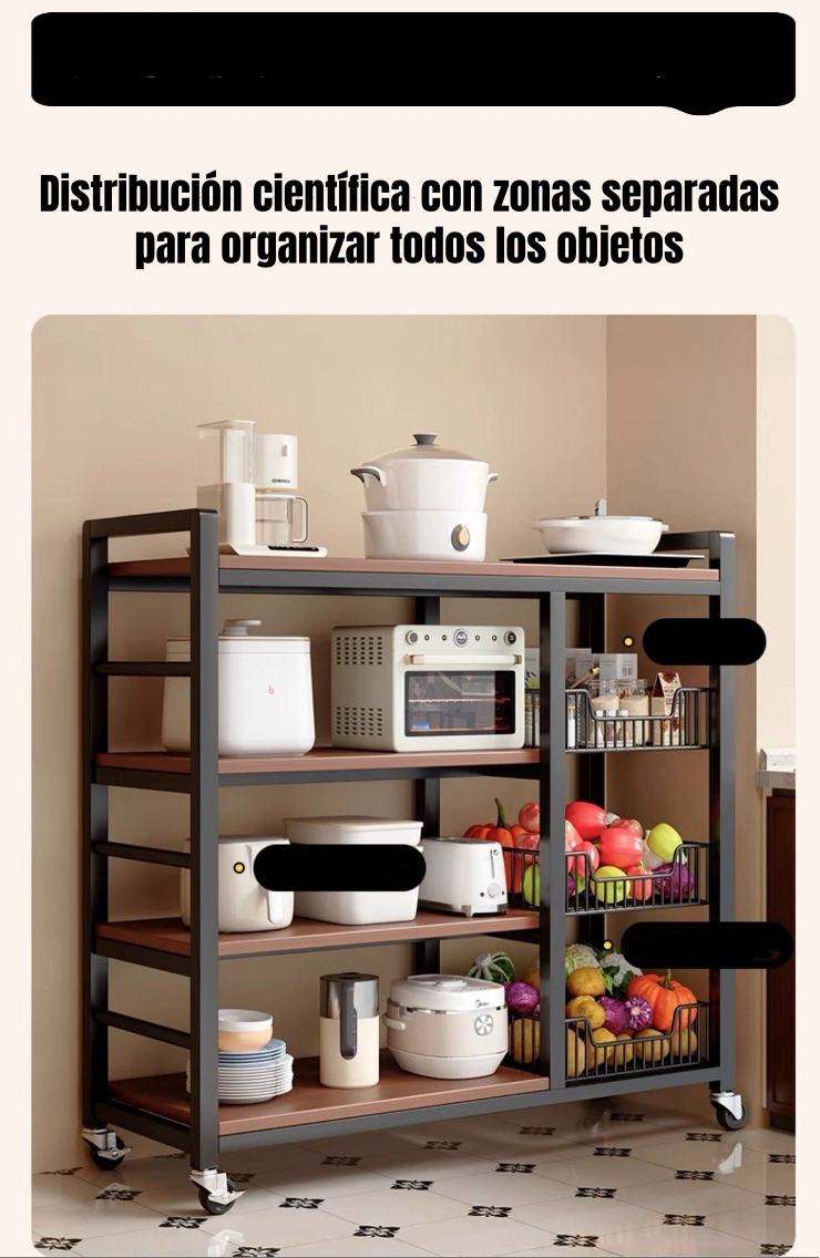 ESTANTES ORGANIZADOR REPISA COCINA 4 NIVELES 80CM - 4