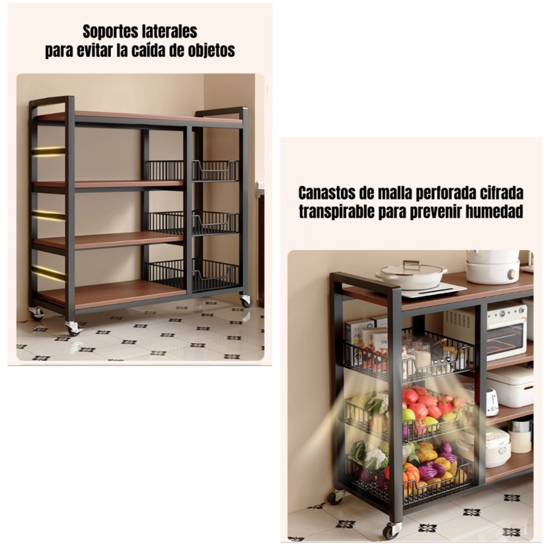 ESTANTES ORGANIZADOR REPISA COCINA 4 NIVELES 80CM - 5