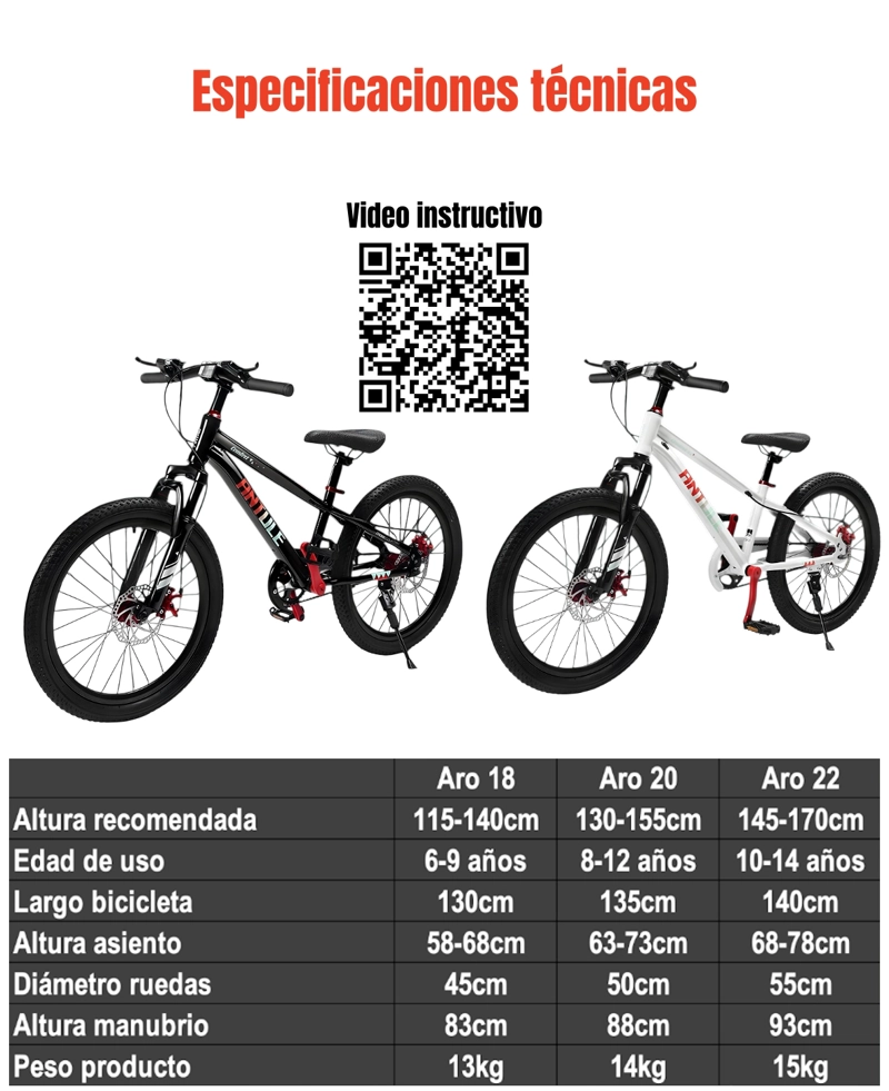 BICICLETA INFANTIL 6-9 AÑOS ARO 18 NEXA LUBABYCAS - 8