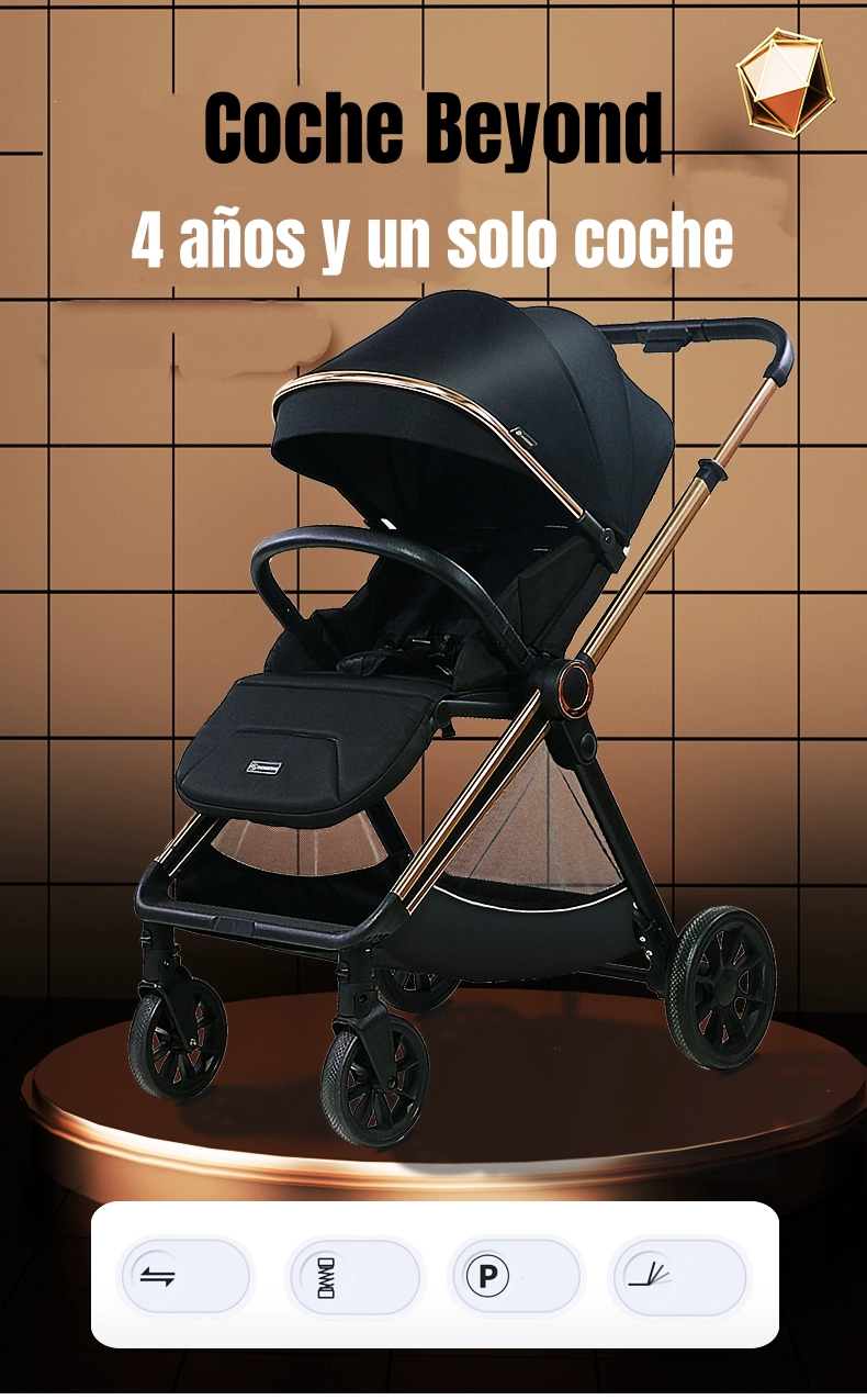 COCHE DE PASEO 0-4 AÑOS ALUMINIO NEGRO BEYOND BY LUBABYCAS - 2