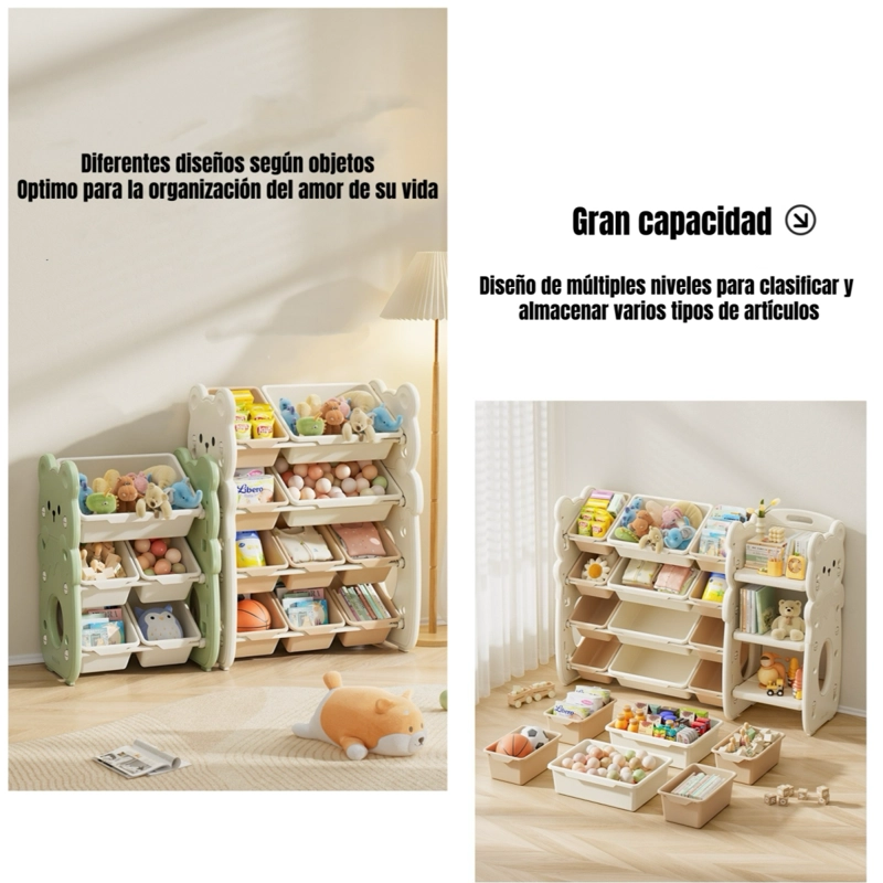 ESTANTE INFANTIL ORGANIZADOR DE JUGUETES PEACE LUBABYCAS - 4