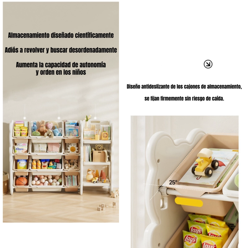 ESTANTE INFANTIL ORGANIZADOR DE JUGUETES PEACE LUBABYCAS - 5