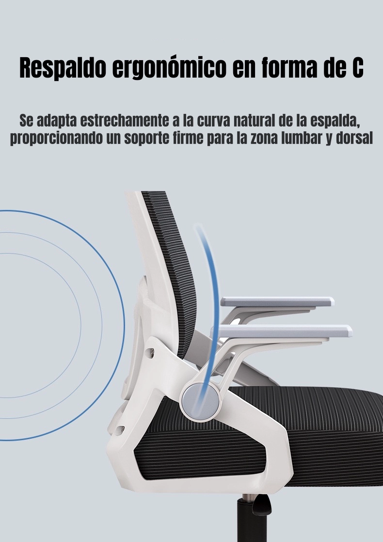 SILLA DE ESCRITORIO CON APOYACABEZA GRAND ROSADA - 6