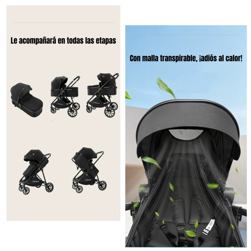 COCHE TRAVEL SYSTEM TOLDO 360°GESE BABY ROSADO LUBABYCAS - 4