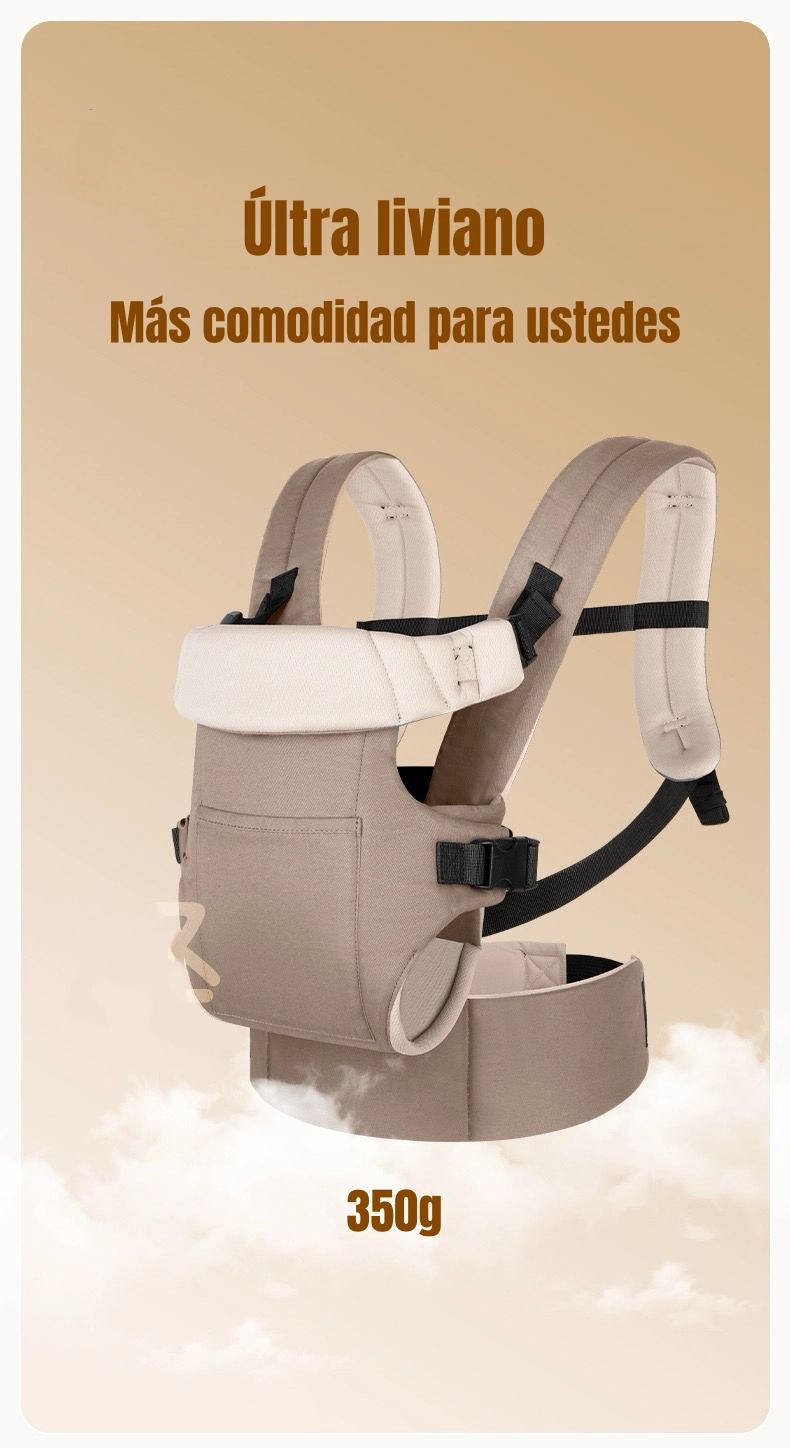 PORTABEBE  ERGONOMICO MULTIFUNCIONAL NEGRO RIO BY LUBABYCAS - 3