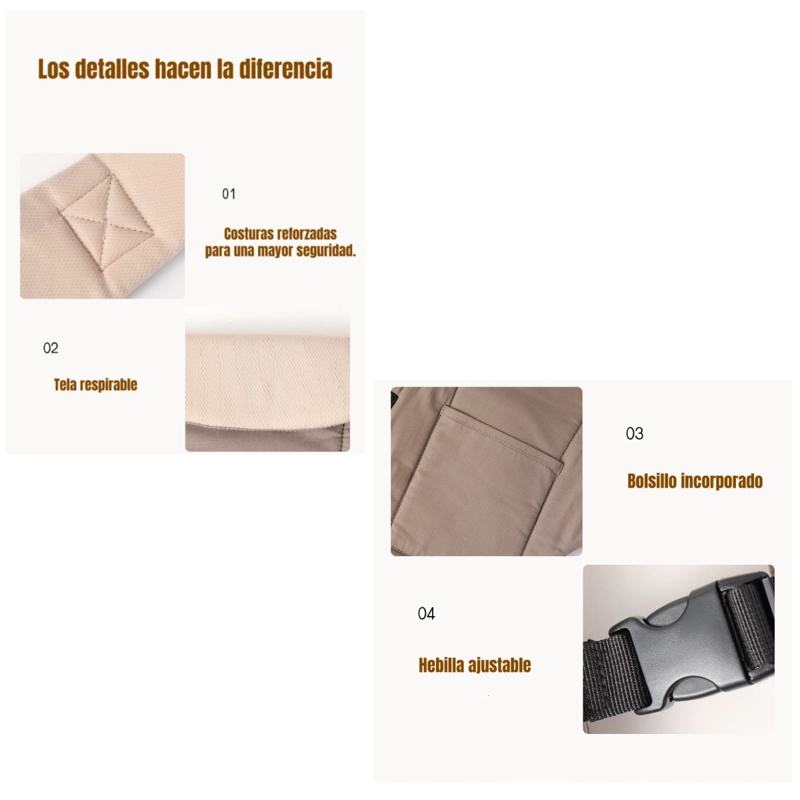 PORTABEBE  ERGONOMICO MULTIFUNCIONAL CAFE  RIO BY LUBABYCAS - 7