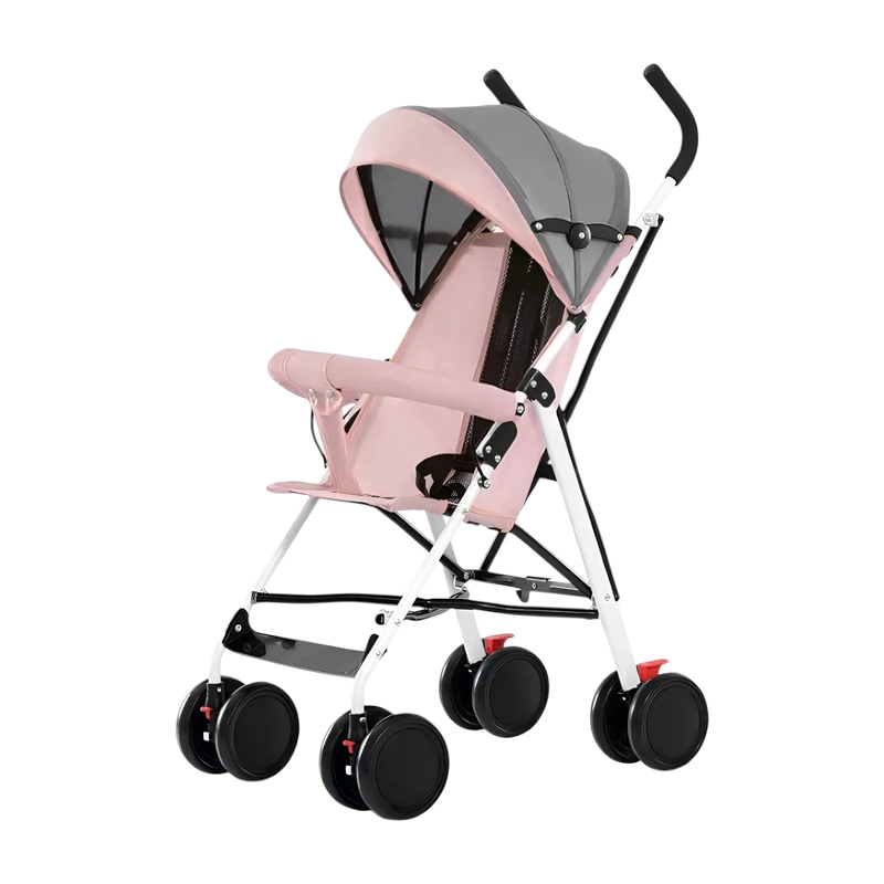 COCHE PARAGUA CON POSA VASO SWIFT ROSADO LUBABYCAS - 1