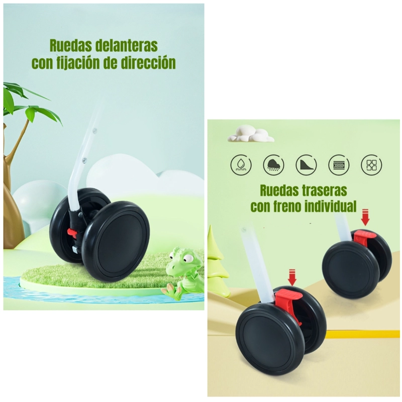 COCHE PARAGUA CON POSA VASO SWIFT ROSADO LUBABYCAS - 3