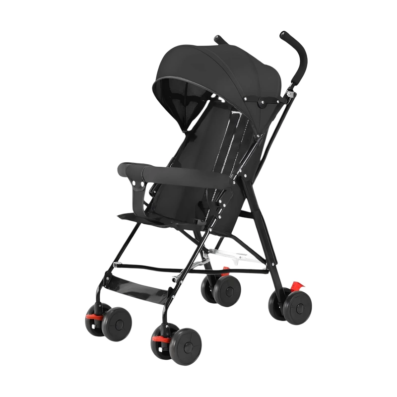 COCHE PARAGUA CON POSA VASO SWIFT NEGRO LUBABYCAS - 1