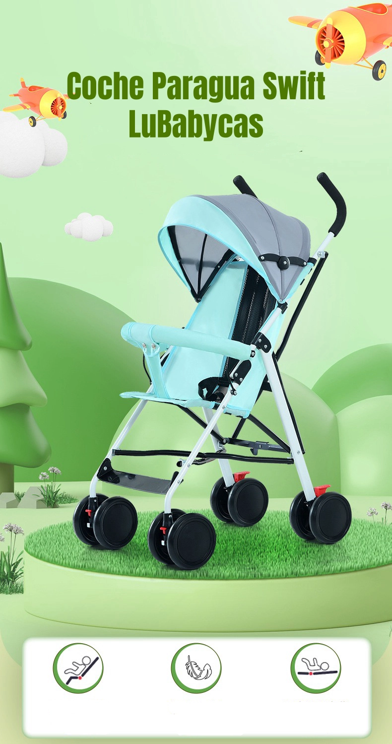 COCHE PARAGUA CON POSA VASO SWIFT NEGRO LUBABYCAS - 2