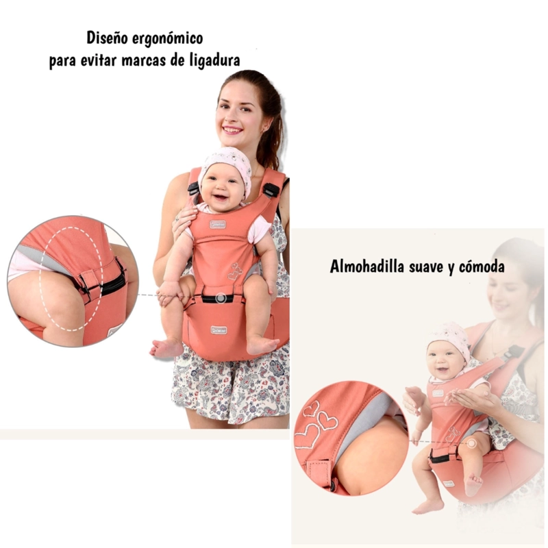 PORTABEBE  ERGONOMICO 0-3 AÑOS SONET GRIS BY LUBABYCAS - 3