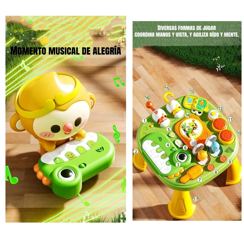 JUGUETE MESA DE ACTIVIDADES MUSICAL CON LUCES VOLT LUBABYCAS - 5