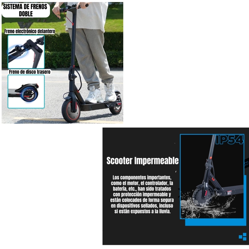 SCOOTER ELE CTRICO ALUMINIO CON APP 30KM 36V 350W E9PRO - 3