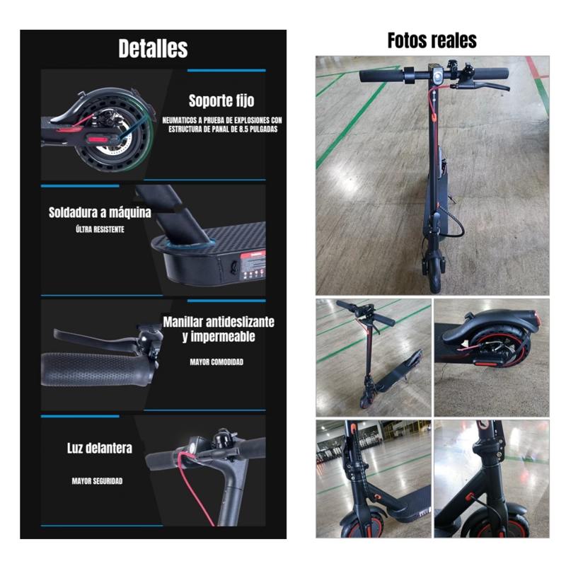 SCOOTER ELE CTRICO ALUMINIO CON APP 30KM 36V 350W E9PRO - 7