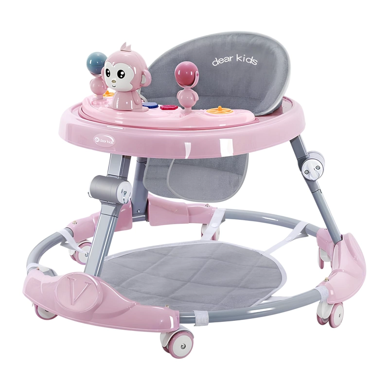 ANDADOR CAMINADOR PLEGABLE APOYA PIES BORA ROSADO LUBABYCAS - 1