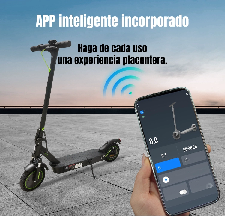 SCOOTER ELE CTRICO ALUMINIO CON APP 50KM 36V 500W E5MAX - 3