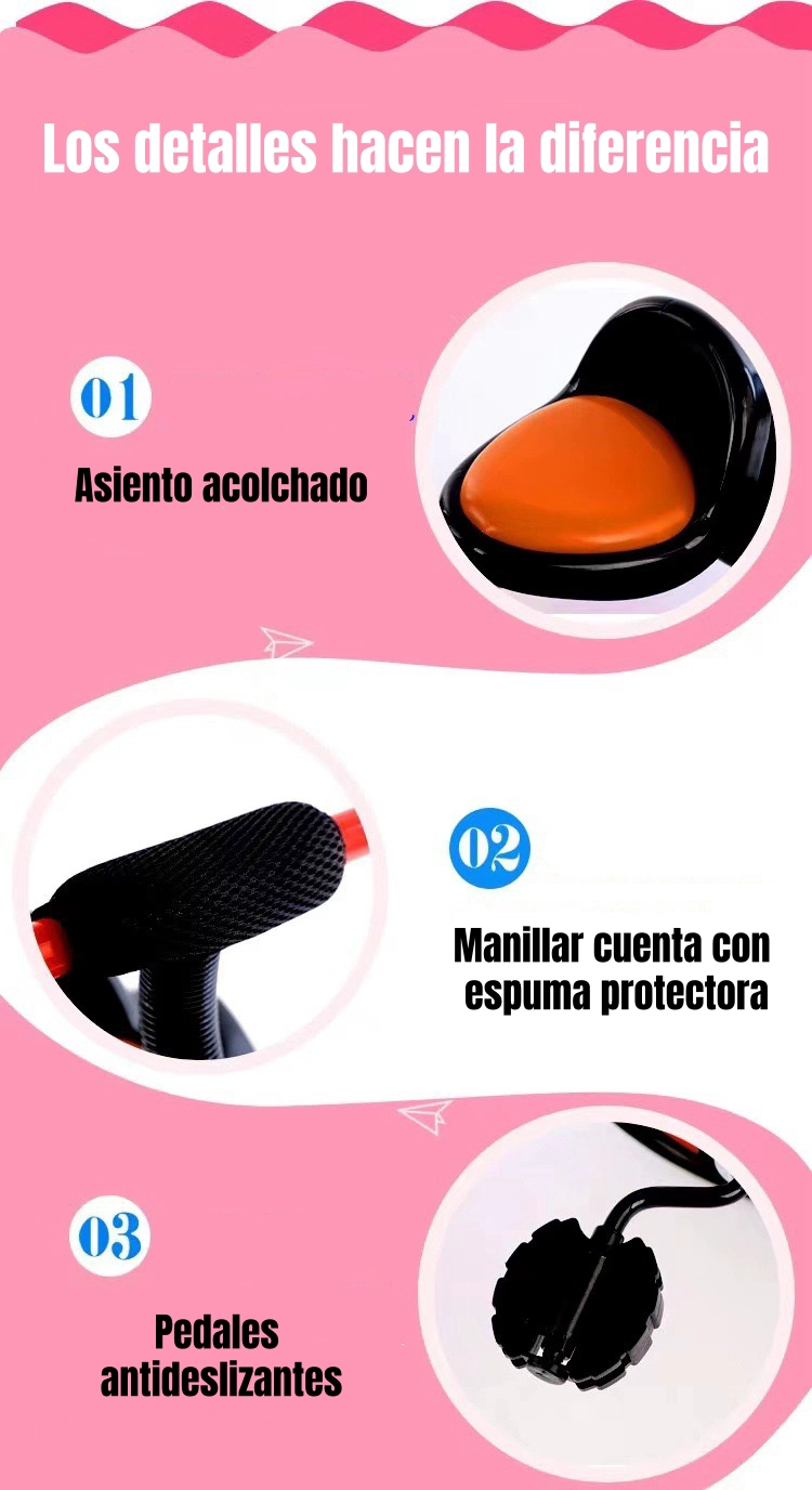 TRICICLO INFANTIL CON CANASTOS 5 AÑOS UNIX ROJO LUBABYCAS - 2