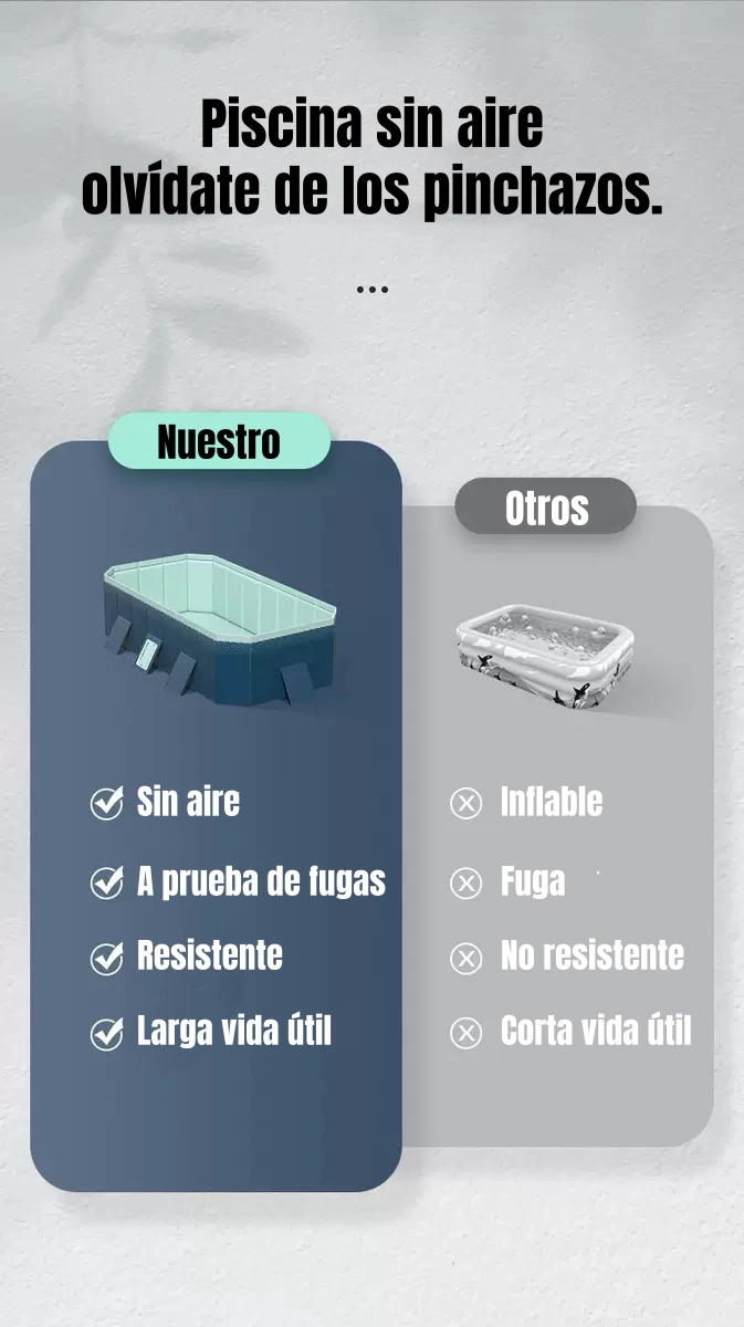 PISCINA PLEGABLE NO REQUIERE INFLADO 210CM NIÑOS LUBABYCAS - 4