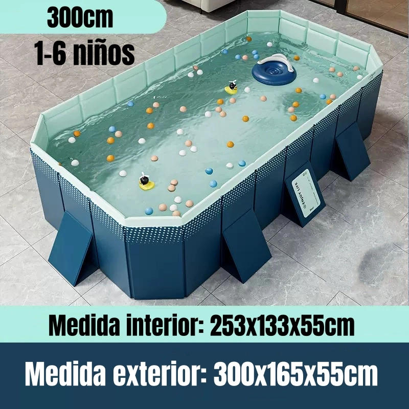 PISCINA PLEGABLE NO REQUIERE INFLADO 300CM NIÑOS LUBABYCAS - 2