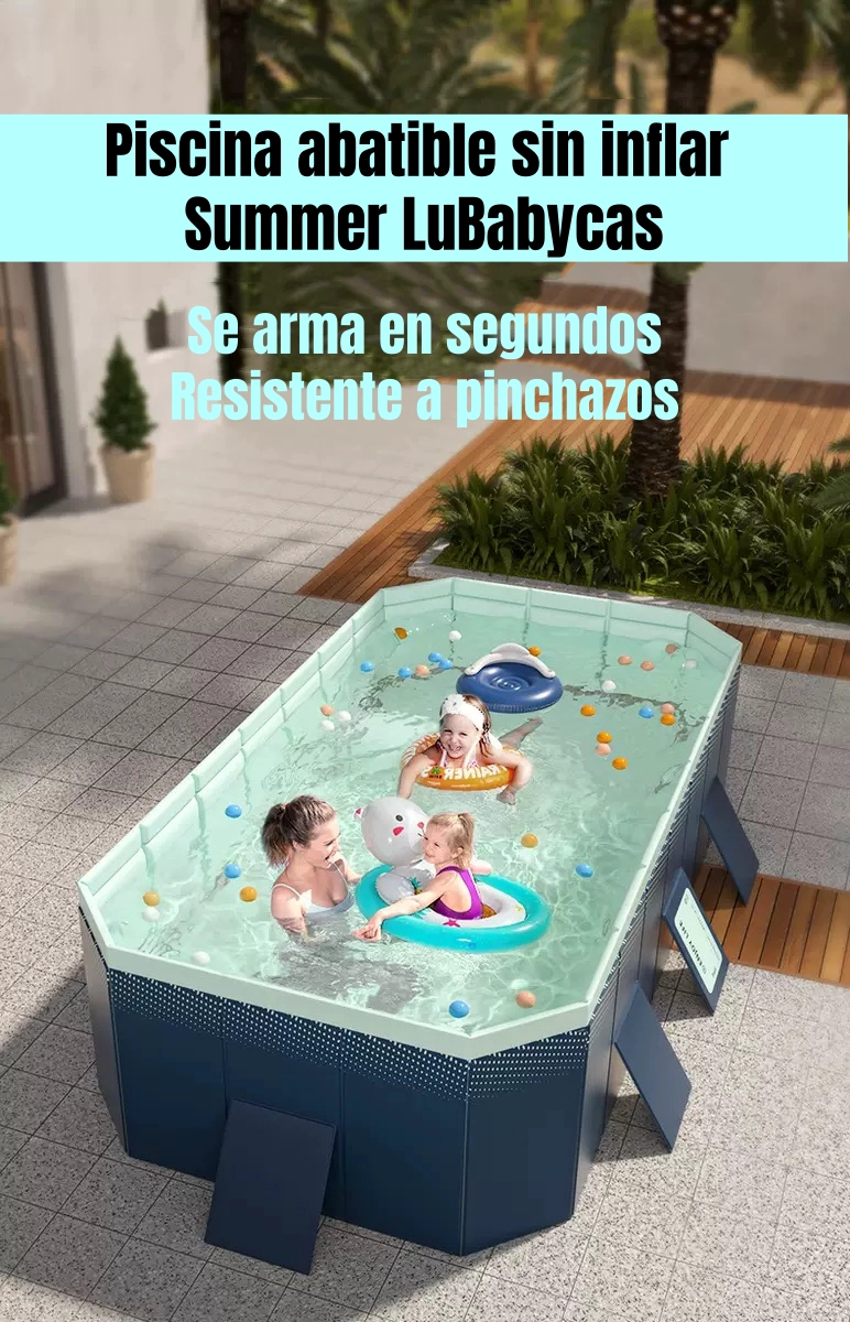 PISCINA PLEGABLE NO REQUIERE INFLADO 300CM NIÑOS LUBABYCAS - 3