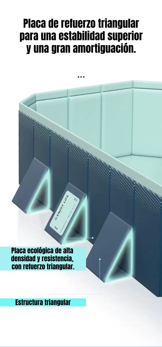 PISCINA PLEGABLE NO REQUIERE INFLADO 300CM NIÑOS LUBABYCAS - 7