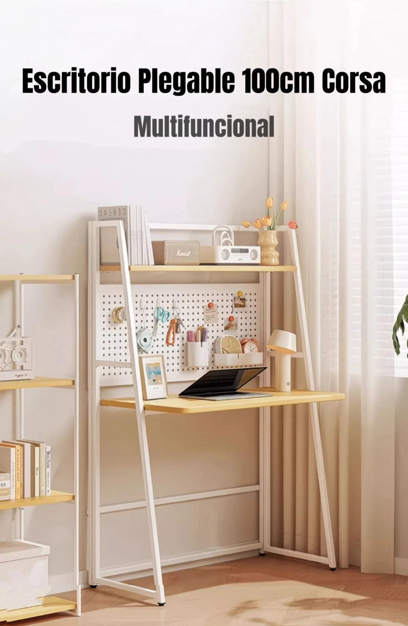 ESCRITORIO MESA PLEGABLE MULTIFUNCIONAL 100CM CORSA - 2