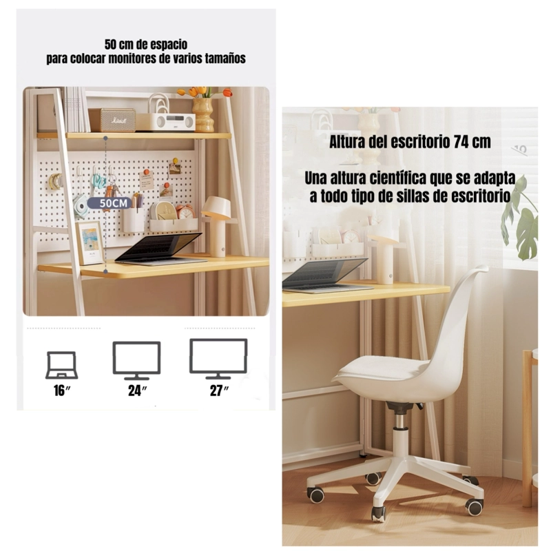 ESCRITORIO MESA PLEGABLE MULTIFUNCIONAL 100CM CORSA - 5